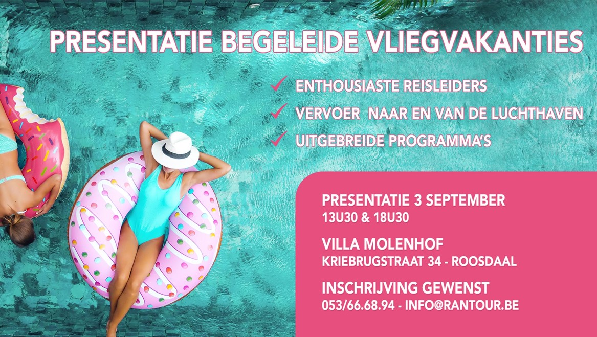 Presentatie begeleide vliegvakanties 2019-2020